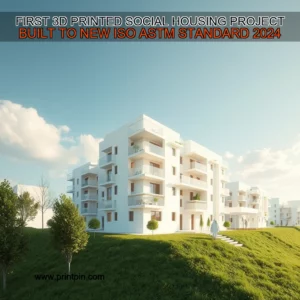Read more about the article FIRST 3D PRINTED SOCIAL HOUSING PROJECT BUILT TO NEW ISO  ASTM STANDARD  2024