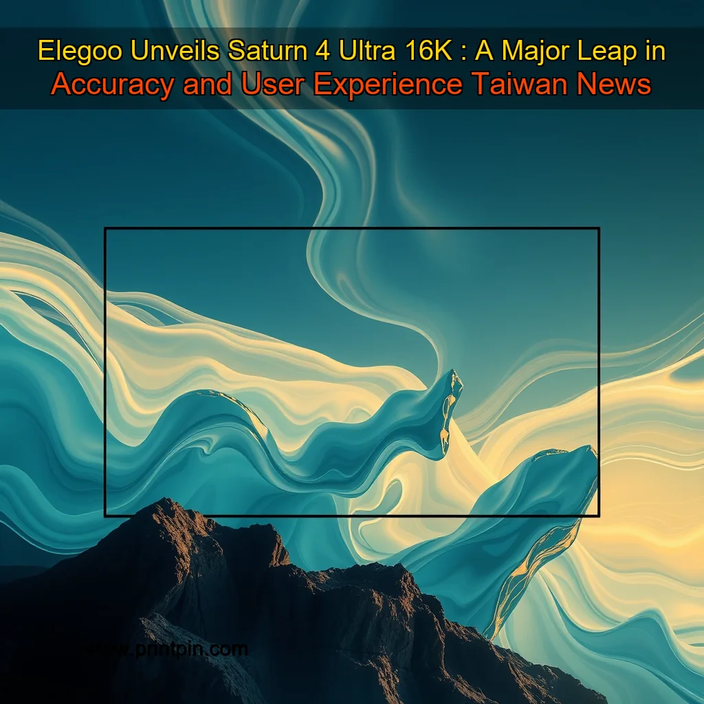 You are currently viewing Elegoo Unveils Saturn 4 Ultra 16K : A Major Leap in Accuracy and User Experience  Taiwan News