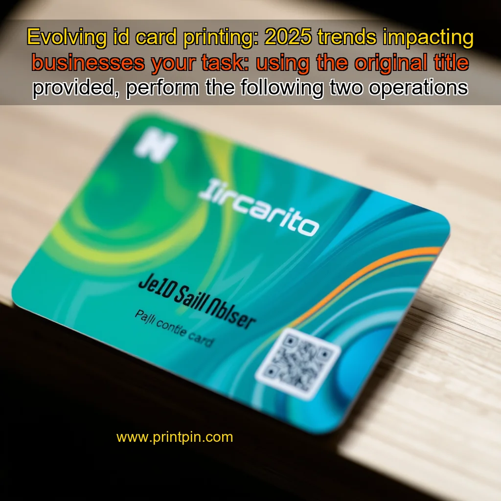 Read more about the article Evolving id card printing: 2025 trends impacting businesses


 your task:

using the original title provided, perform the following two operations simultaneously:

1.