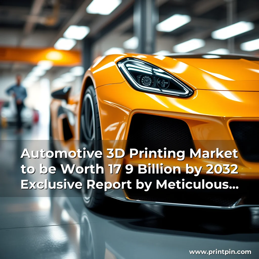 Read more about the article Automotive 3D Printing Market to be Worth 17  9 Billion by 2032  Exclusive Report by Meticulous Research