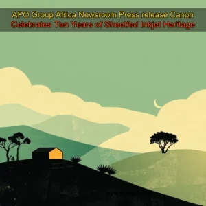 Artistic representation for APO Group Africa Newsroom Press release Canon Celebrates Ten Years of Sheetfed Inkjet Heritage