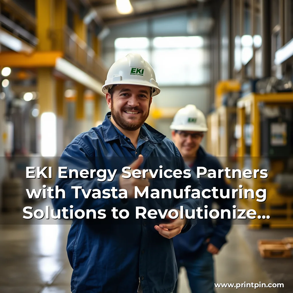 Read more about the article EKI Energy Services Partners with Tvasta Manufacturing Solutions to Revolutionize Sustainable Manufacturing