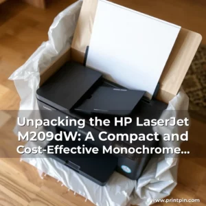 Read more about the article Unpacking the HP LaserJet M209dW: A Compact and Cost-Effective Monochrome Laser Printer