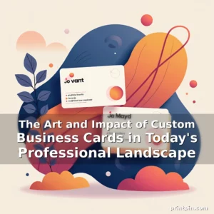 Artistic representation for The Art and Impact of Custom Business Cards in Today's Professional Landscape
